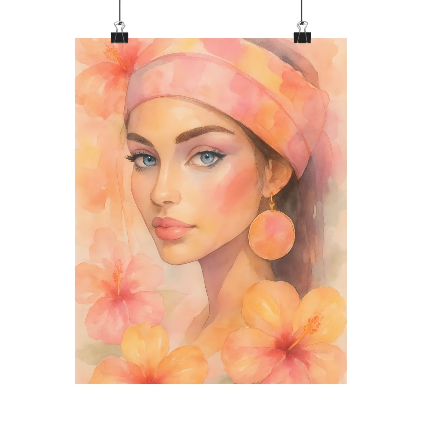 Elegant Floral Art Poster, Matte Vertical Wall Decor, Chic Home Office Art, Ideal Gift for Her, Perfect for Birthdays & Celebrations