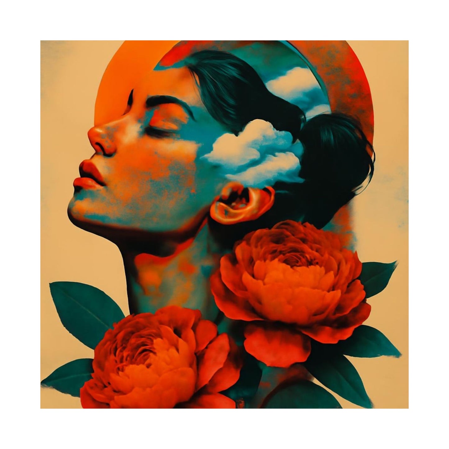 Artistic Matte Vertical Posters, Home Decor, Floral Wall Art, Gift for Her, Modern Artwork, Feminine Decor