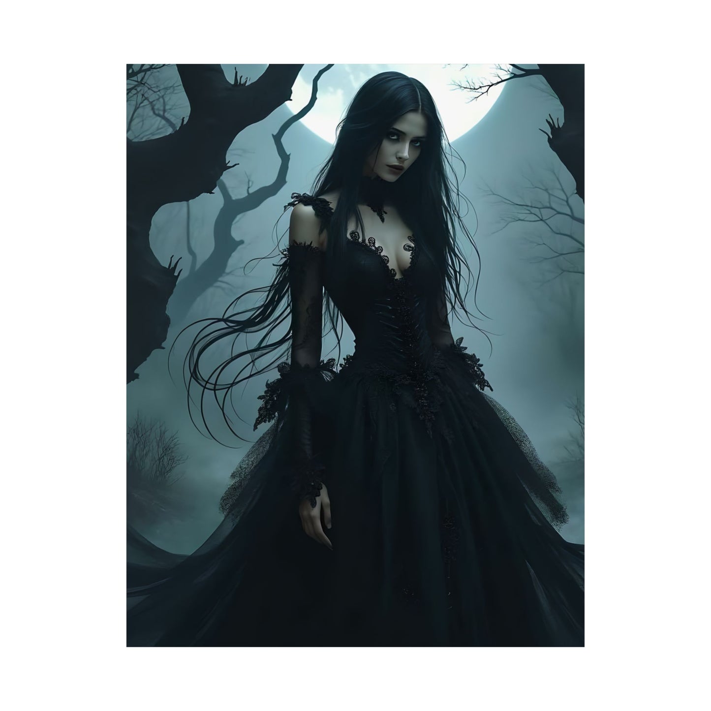 Gothic Art Vertical Posters, Dark Fantasy Wall Décor, Boho Aesthetic Prints, Witchy Home Decor, Halloween Decoration, Unique Gift Idea
