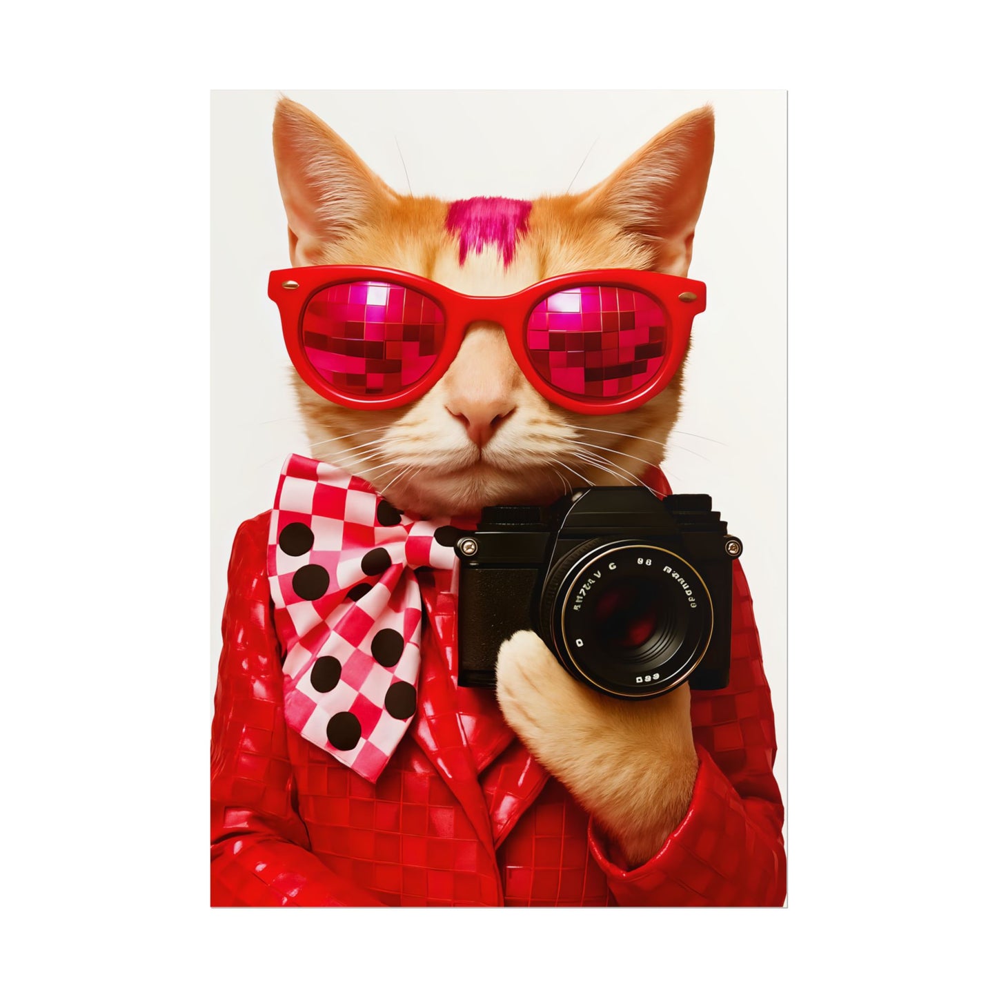 Trendy Cat Photography Poster, Fun Wall Art, Cute Cat Decor, Gift for Cat Lovers, Unique Home Decor, Cat Lover's Gift