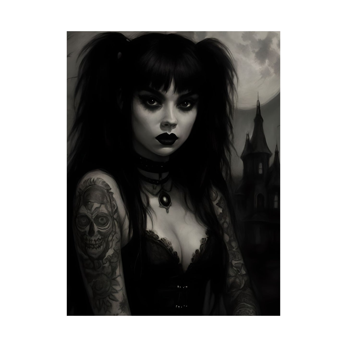 Gothic Art Prints, Matte Vertical Posters, Dark Decor, Wall Art, Unique Home Aesthetic, Room Decoration