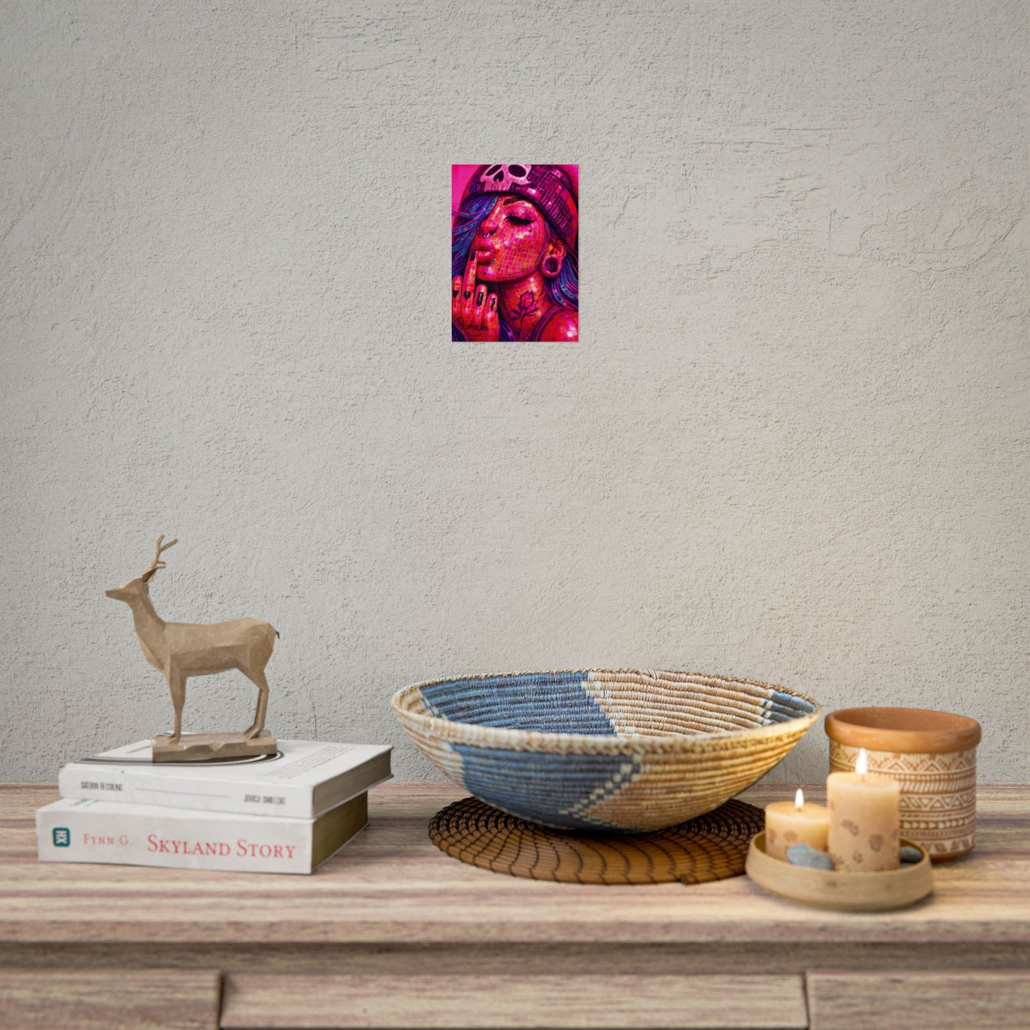 Vibrant Art Rolled Posters, Edgy Wall Decor, Unique Gift, Room Aesthetic, Punk Style Home Decoration