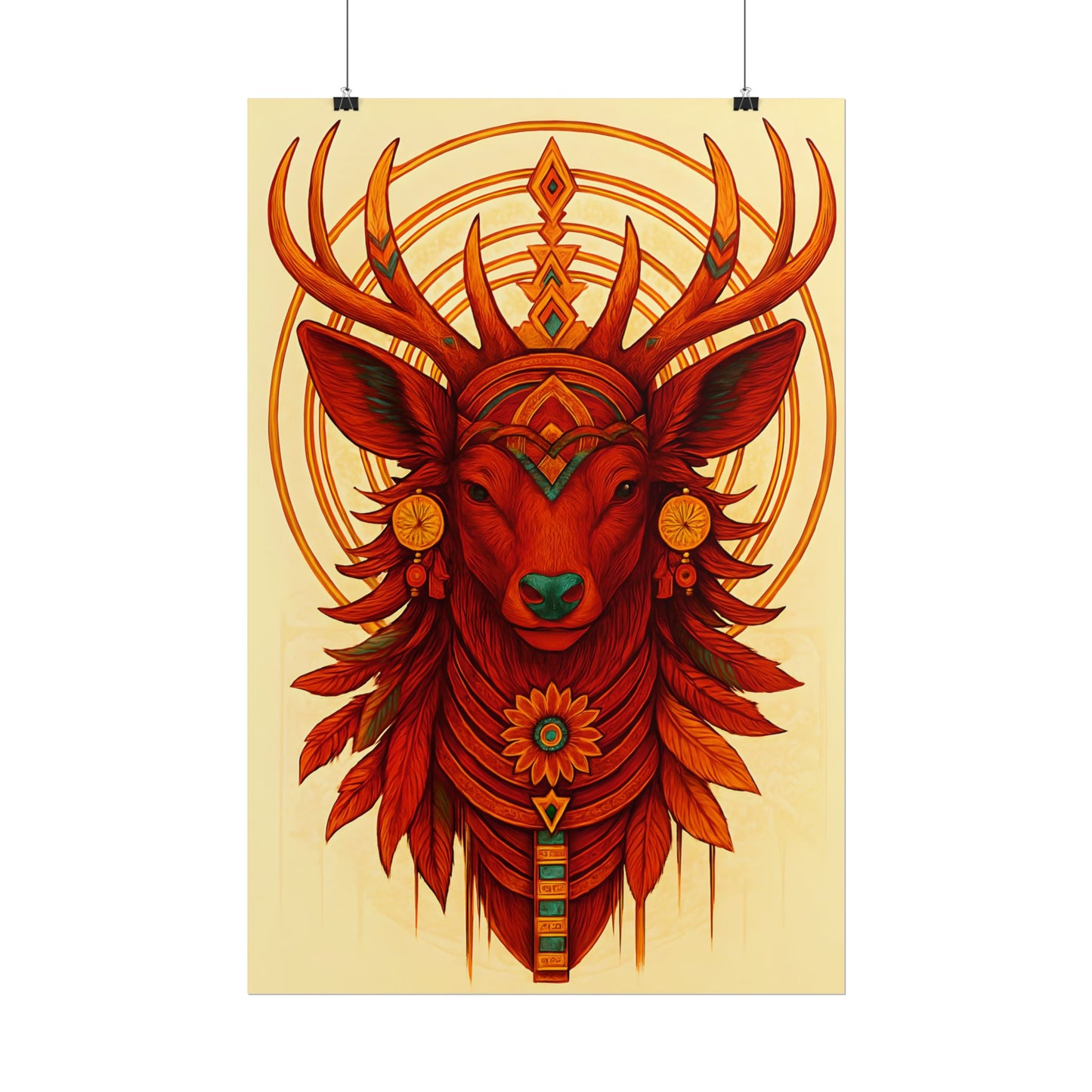 Vibrant Forest Spirit Rolled Poster, Boho Wall Art, Nature Decor, Ethereal Home Aesthetic, Unique Gift for Nature Lovers