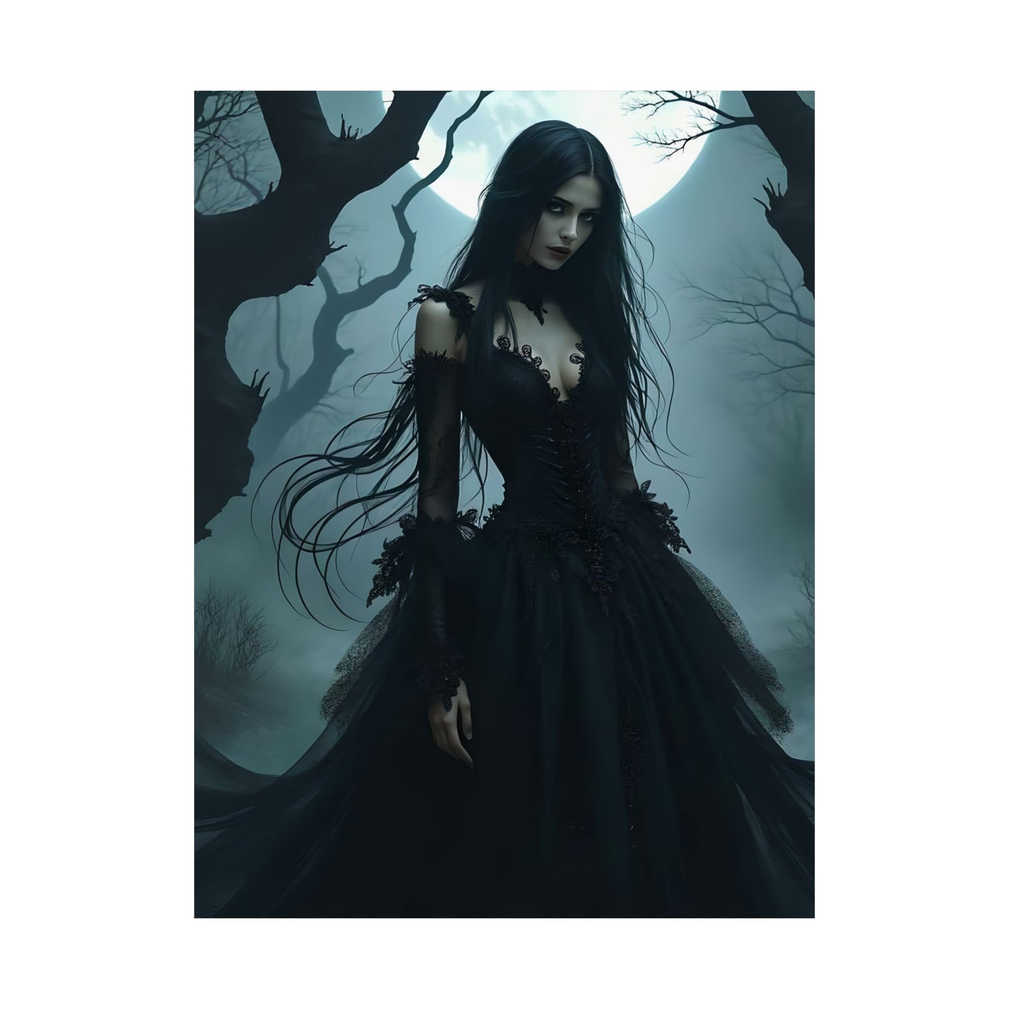 Gothic Art Vertical Posters, Dark Fantasy Wall Décor, Boho Aesthetic Prints, Witchy Home Decor, Halloween Decoration, Unique Gift Idea