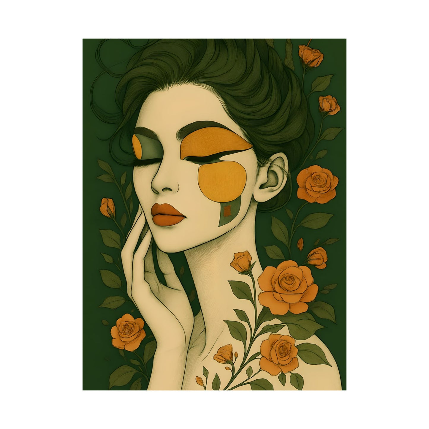 Vibrant Floral Art Poster, Botanical Wall Decor, Modern Home Art, Gift for Her, Aesthetic Room Decor