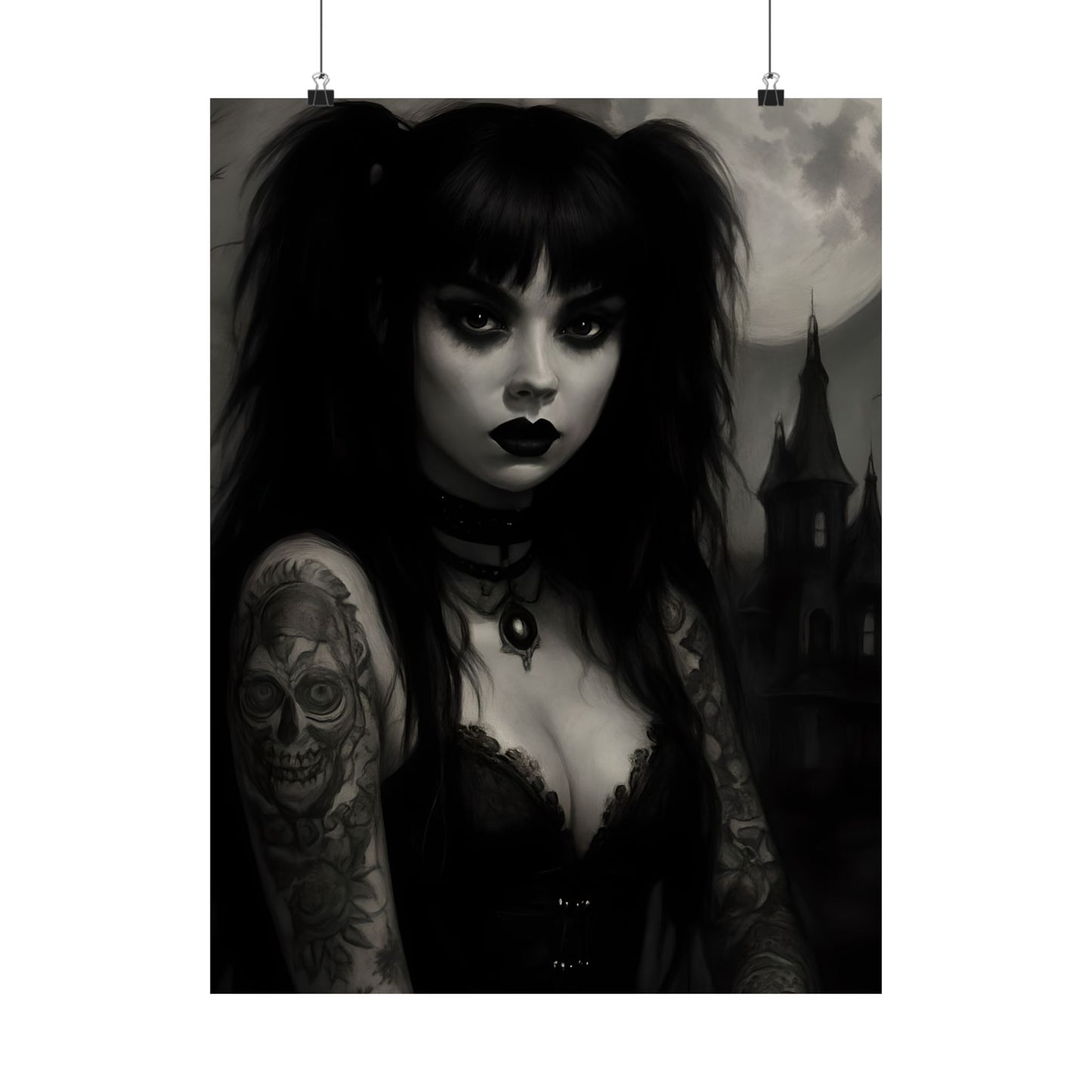 Gothic Art Prints, Matte Vertical Posters, Dark Decor, Wall Art, Unique Home Aesthetic, Room Decoration