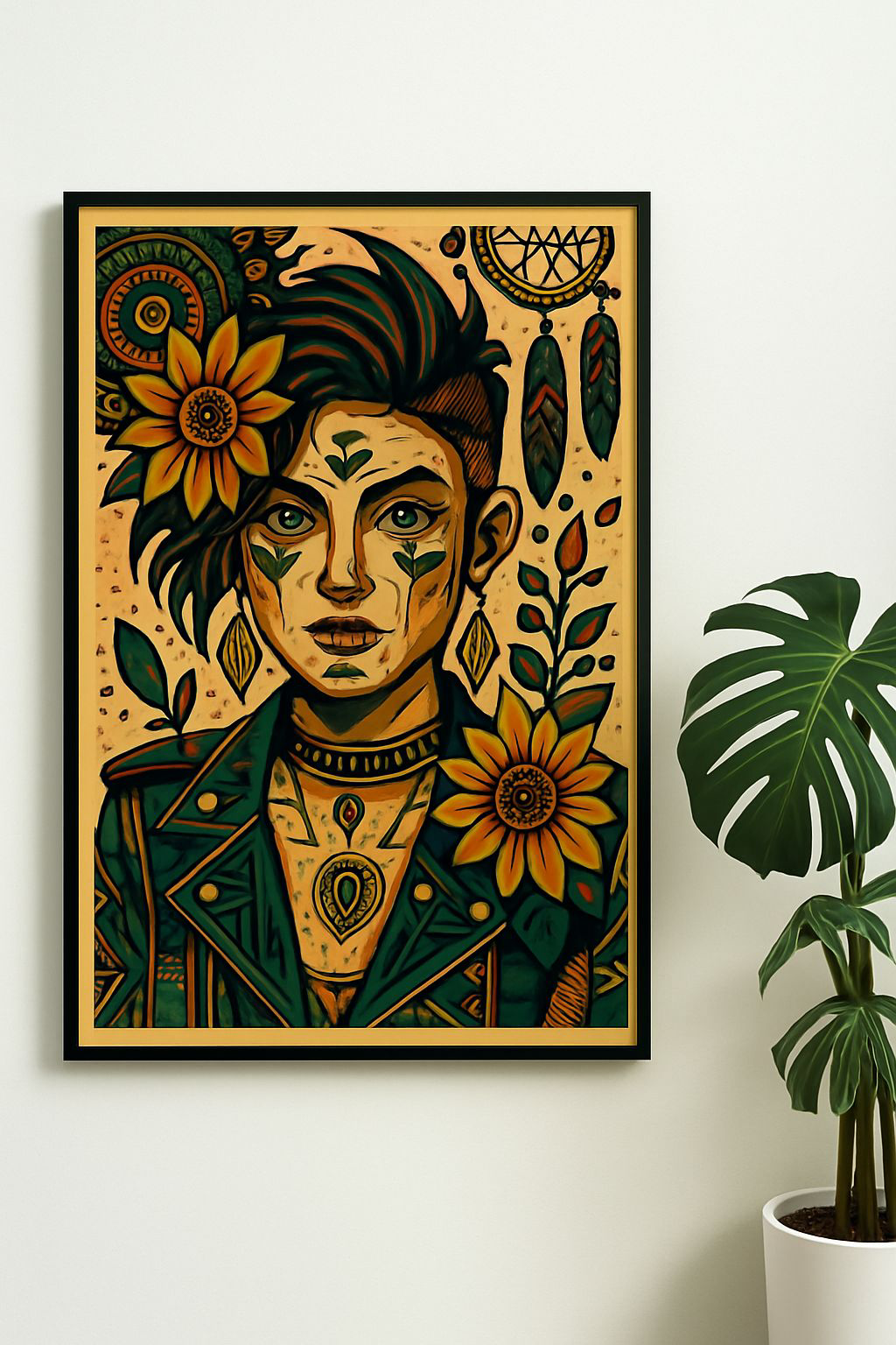 Bohemian Matte Vertical Posters, Hippie Art Prints, Minimalist Wall Decor, Bedroom Gallery Set, Modern Home Decoration