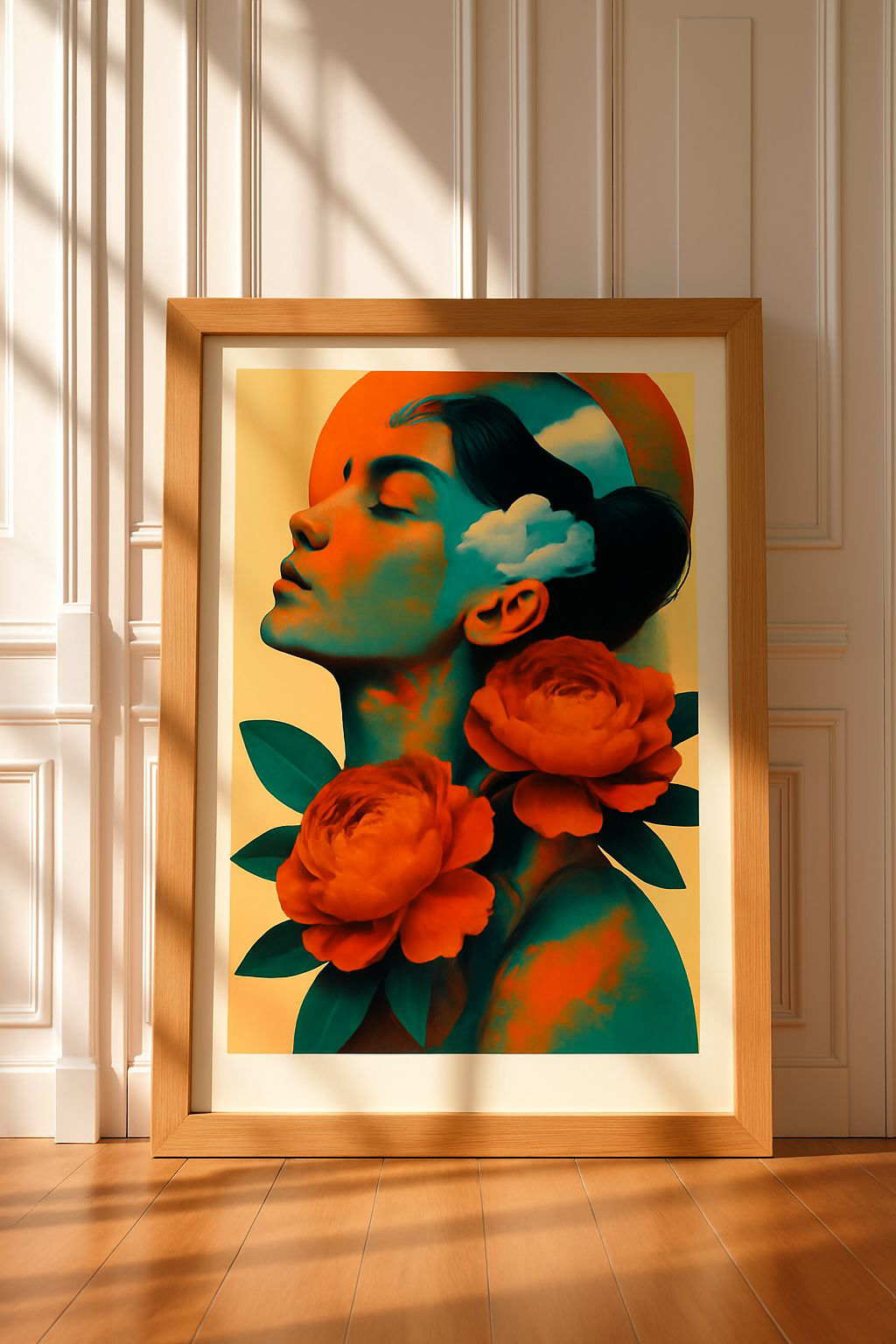 Artistic Matte Vertical Posters, Home Decor, Floral Wall Art, Gift for Her, Modern Artwork, Feminine Decor