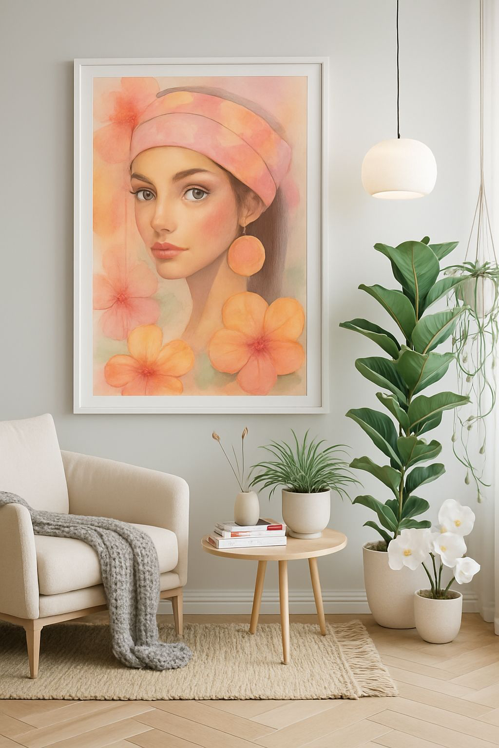 Elegant Floral Art Poster, Matte Vertical Wall Decor, Chic Home Office Art, Ideal Gift for Her, Perfect for Birthdays & Celebrations
