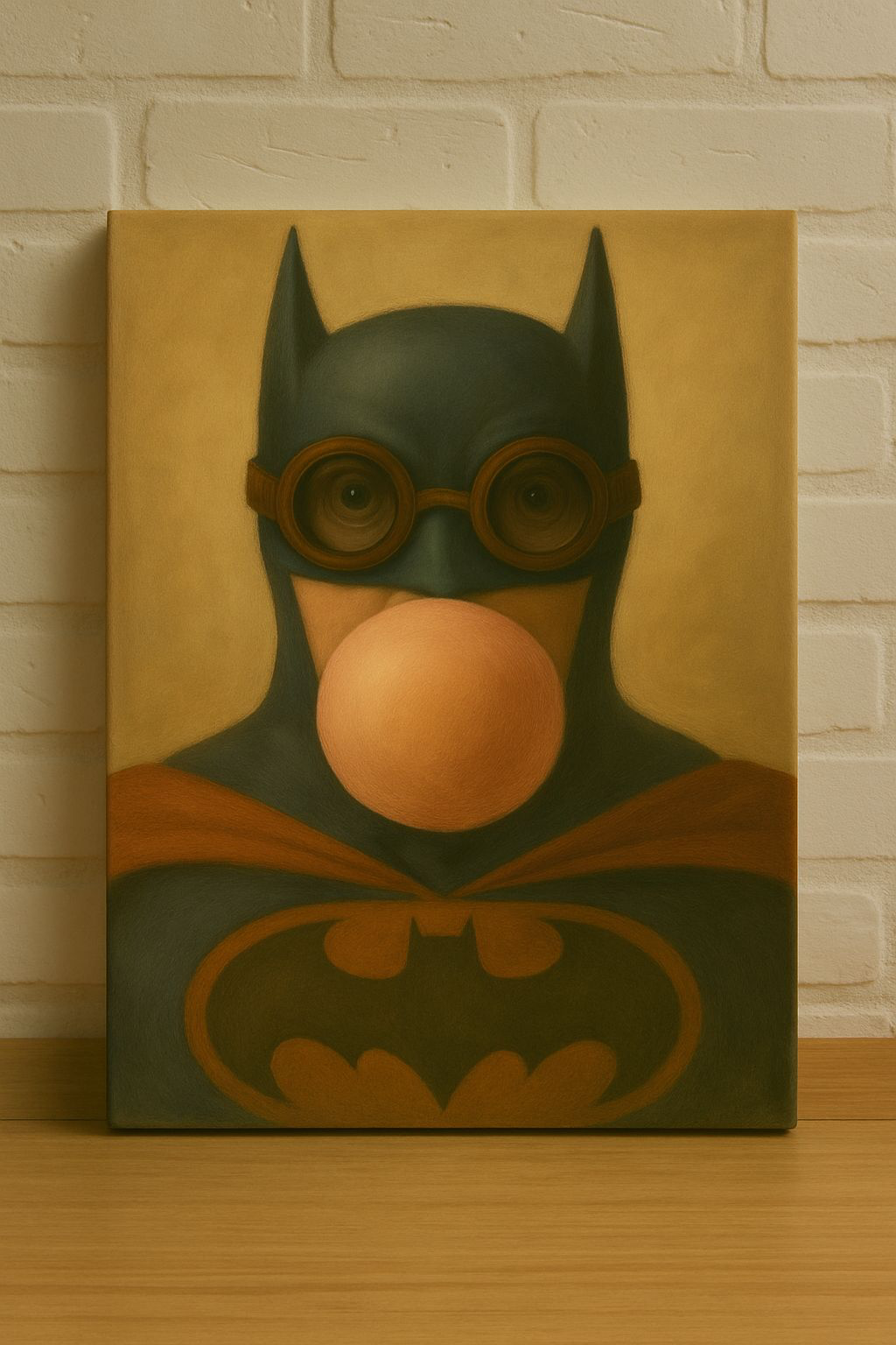 Whimsical Superhero Wall Art, Matte Vertical Posters, Comic Decor, Unique Gift for Kids, Batman Pop Culture, Playful Home Decor