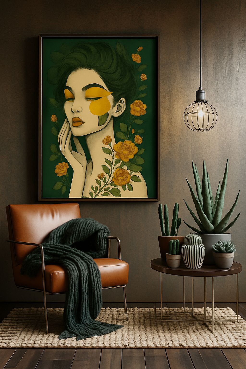 Vibrant Floral Art Poster, Botanical Wall Decor, Modern Home Art, Gift for Her, Aesthetic Room Decor
