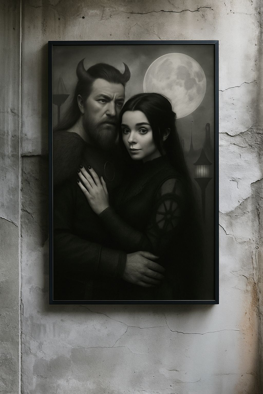 Gothic Romance Wall Art | Matte Vertical Posters | Dark Art Print for Home Decor, Gift, Halloween, Mood Art, Witch Aesthetic