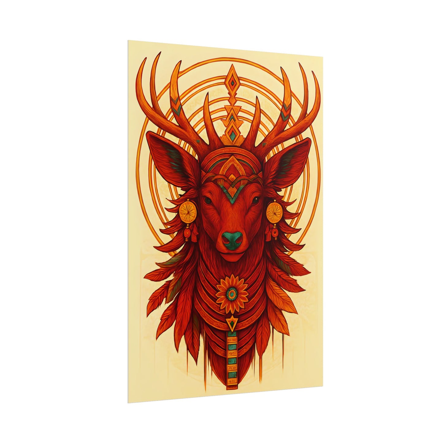 Vibrant Forest Spirit Rolled Poster, Boho Wall Art, Nature Decor, Ethereal Home Aesthetic, Unique Gift for Nature Lovers