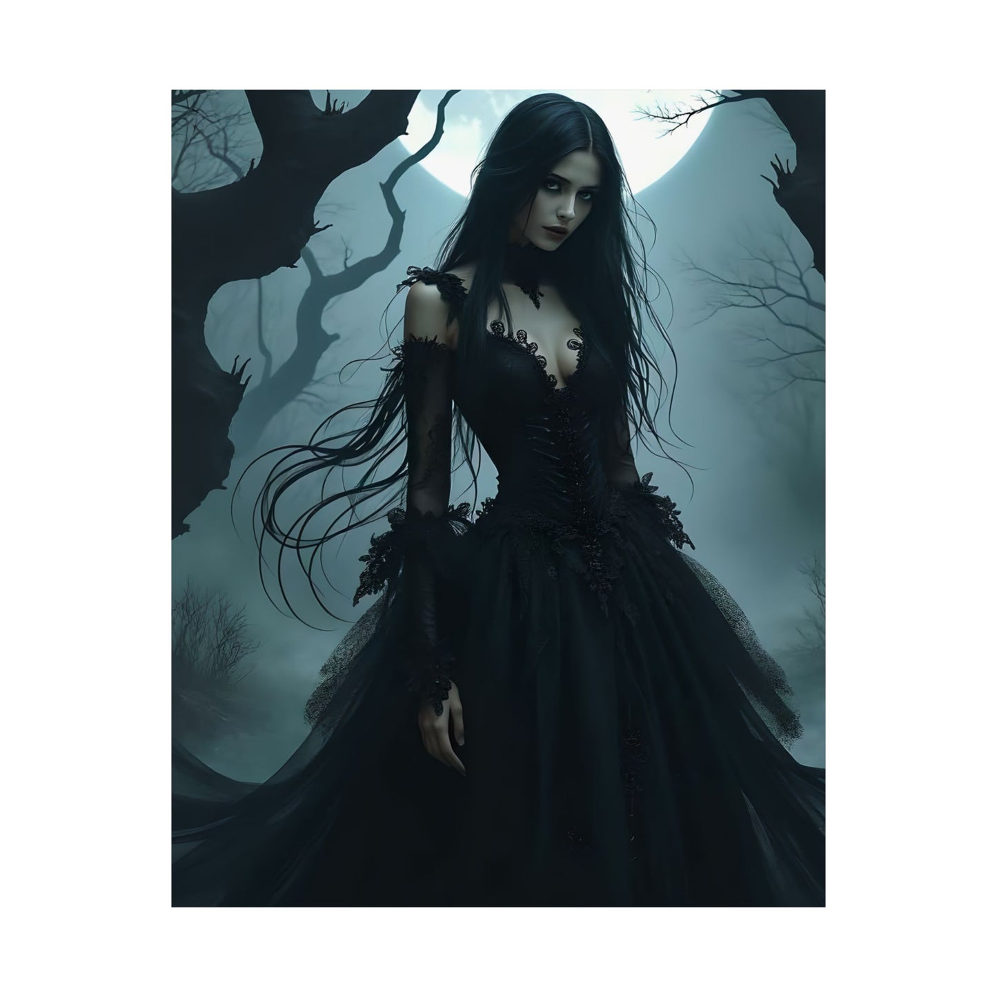 Gothic Art Vertical Posters, Dark Fantasy Wall Décor, Boho Aesthetic Prints, Witchy Home Decor, Halloween Decoration, Unique Gift Idea