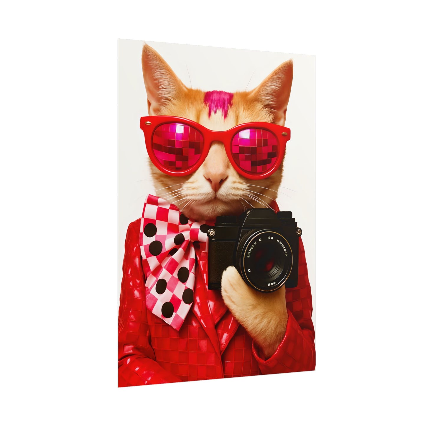 Trendy Cat Photography Poster, Fun Wall Art, Cute Cat Decor, Gift for Cat Lovers, Unique Home Decor, Cat Lover's Gift