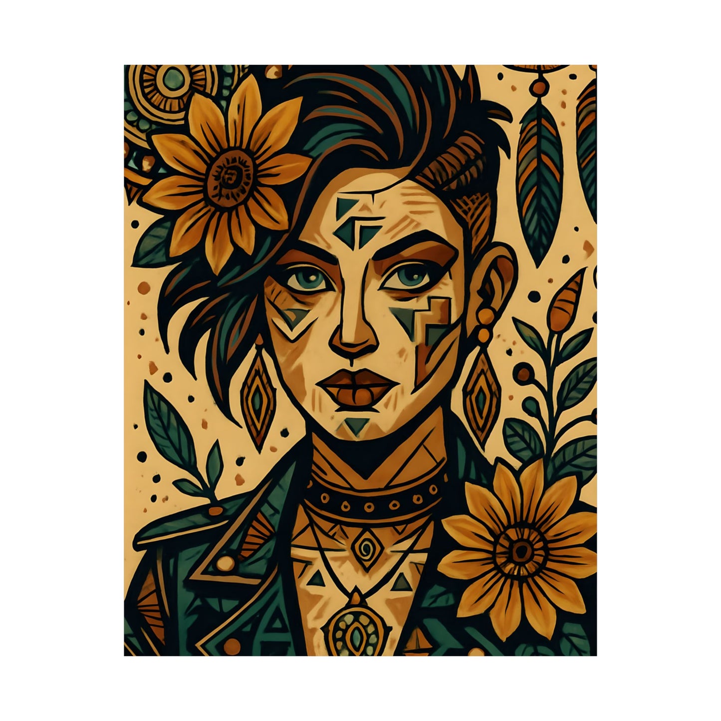Bohemian Matte Vertical Posters, Hippie Art Prints, Minimalist Wall Decor, Bedroom Gallery Set, Modern Home Decoration