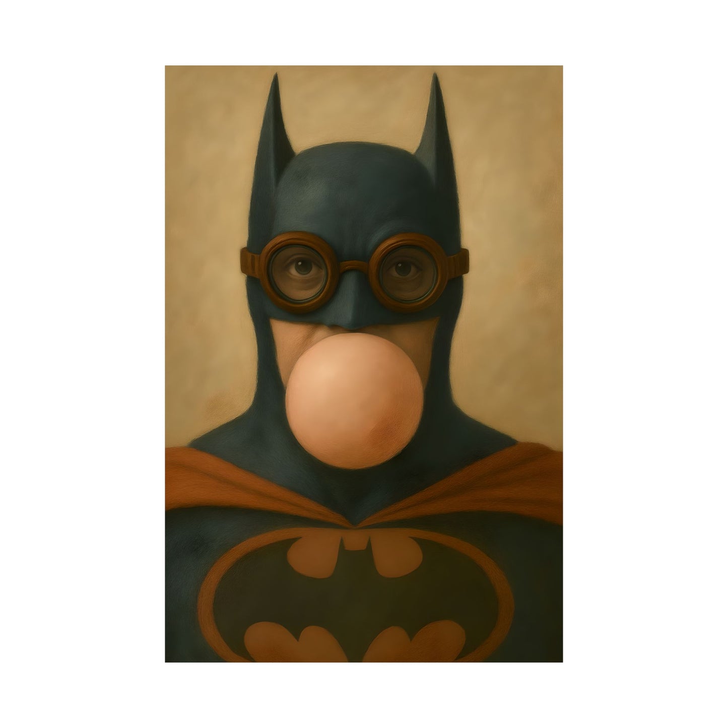 Whimsical Superhero Wall Art, Matte Vertical Posters, Comic Decor, Unique Gift for Kids, Batman Pop Culture, Playful Home Decor