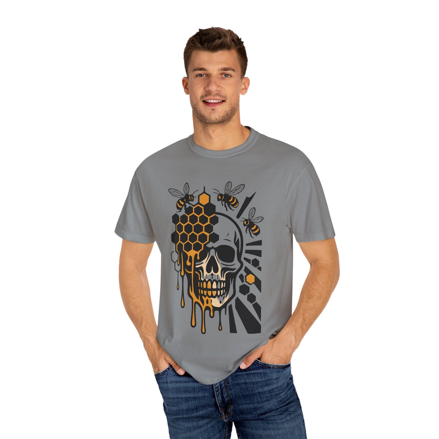 Edgy Skull Graphic Tee - Unisex Garment-Dyed T-shirt, Alternative Style Shirt, Unique Gift, Casual Wear, Halloween Outfit, [...]