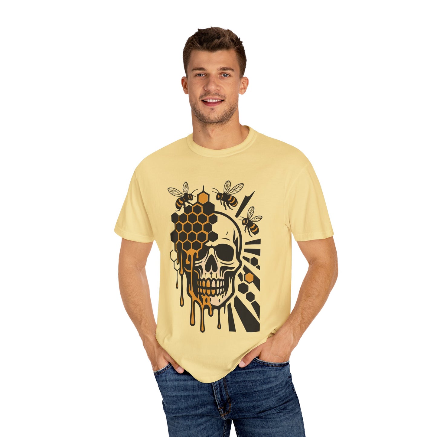 Edgy Skull Graphic Tee - Unisex Garment-Dyed T-shirt, Alternative Style Shirt, Unique Gift, Casual Wear, Halloween Outfit, [...]