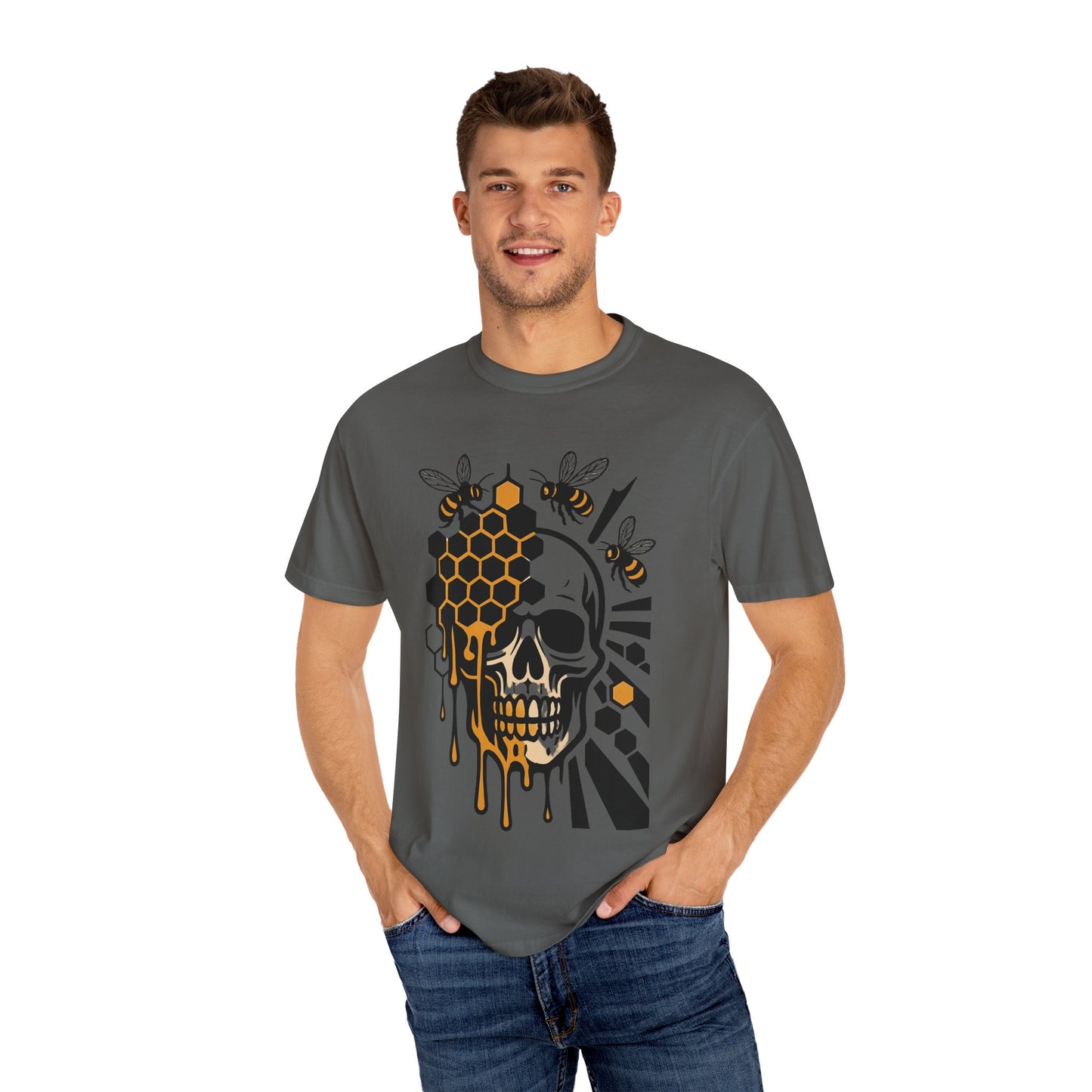 Edgy Skull Graphic Tee - Unisex Garment-Dyed T-shirt, Alternative Style Shirt, Unique Gift, Casual Wear, Halloween Outfit, [...]