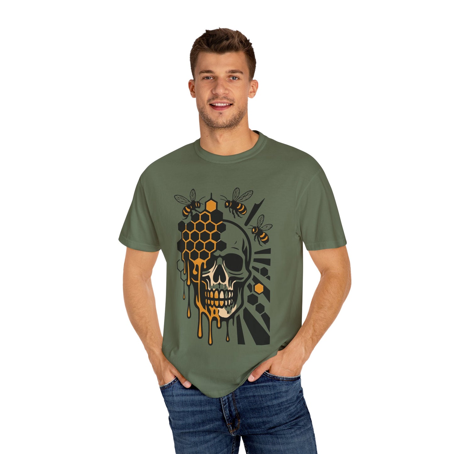 Edgy Skull Graphic Tee - Unisex Garment-Dyed T-shirt, Alternative Style Shirt, Unique Gift, Casual Wear, Halloween Outfit, [...]
