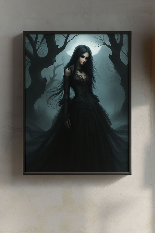Gothic Art Vertical Posters, Dark Fantasy Wall Décor, Boho Aesthetic Prints, Witchy Home Decor, Halloween Decoration, Unique Gift Idea
