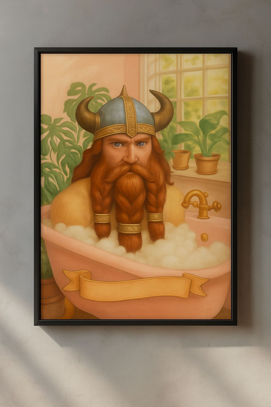 Viking Bathroom Posters, Norse Mythology Wall Art, Viking Home Decor, Scandinavian Poster Prints, Bathroom Decor Poster, Rolled Wall Decor