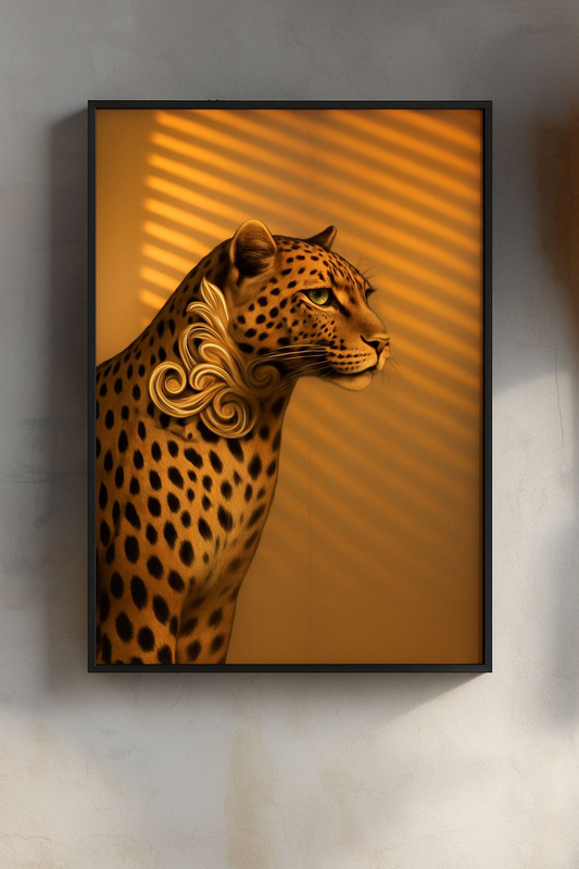 Majestic Leopard Art Print, Matte Vertical Poster, Animal Wall Decor, Home Office Art, Leopard Decor, Nature Lover Gift