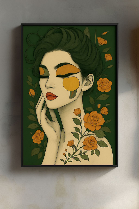 Vibrant Floral Art Poster, Botanical Wall Decor, Modern Home Art, Gift for Her, Aesthetic Room Decor