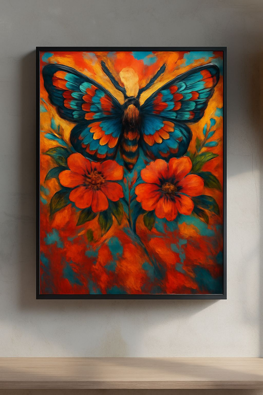 Vibrant Butterfly Wall Art Print, Matte Vertical Posters, Colorful Home Decor, Unique Gift for Nature Lovers, Floral Artwork, Art for [...]