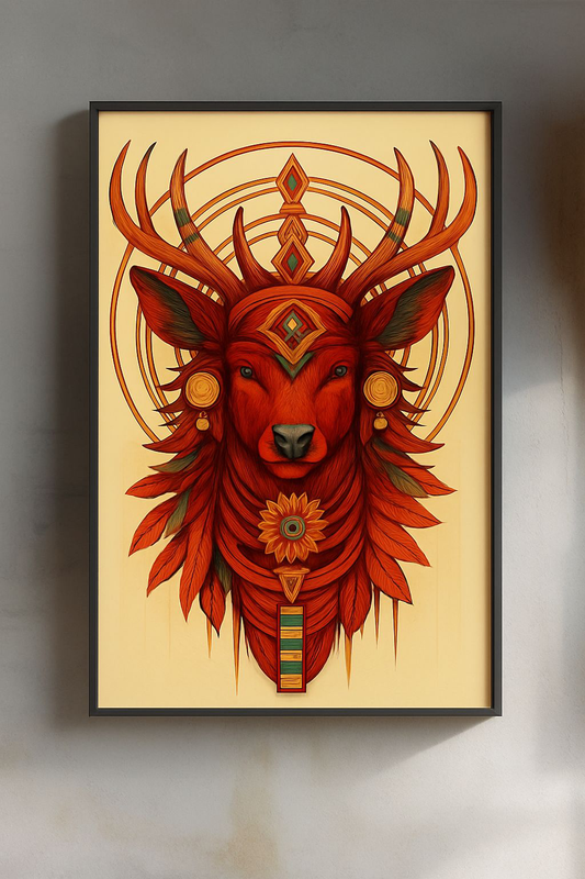 Vibrant Forest Spirit Rolled Poster, Boho Wall Art, Nature Decor, Ethereal Home Aesthetic, Unique Gift for Nature Lovers