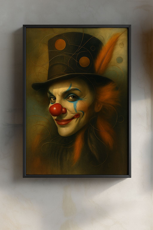Vintage Clown Art Rolled Posters - Whimsical Home Decor, Unique Gifts for Carnival Lovers, Art Collectors, and Party Decorations