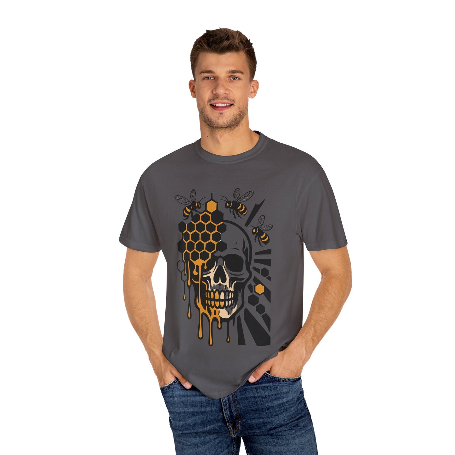 Edgy Skull Graphic Tee - Unisex Garment-Dyed T-shirt, Alternative Style Shirt, Unique Gift, Casual Wear, Halloween Outfit, [...]