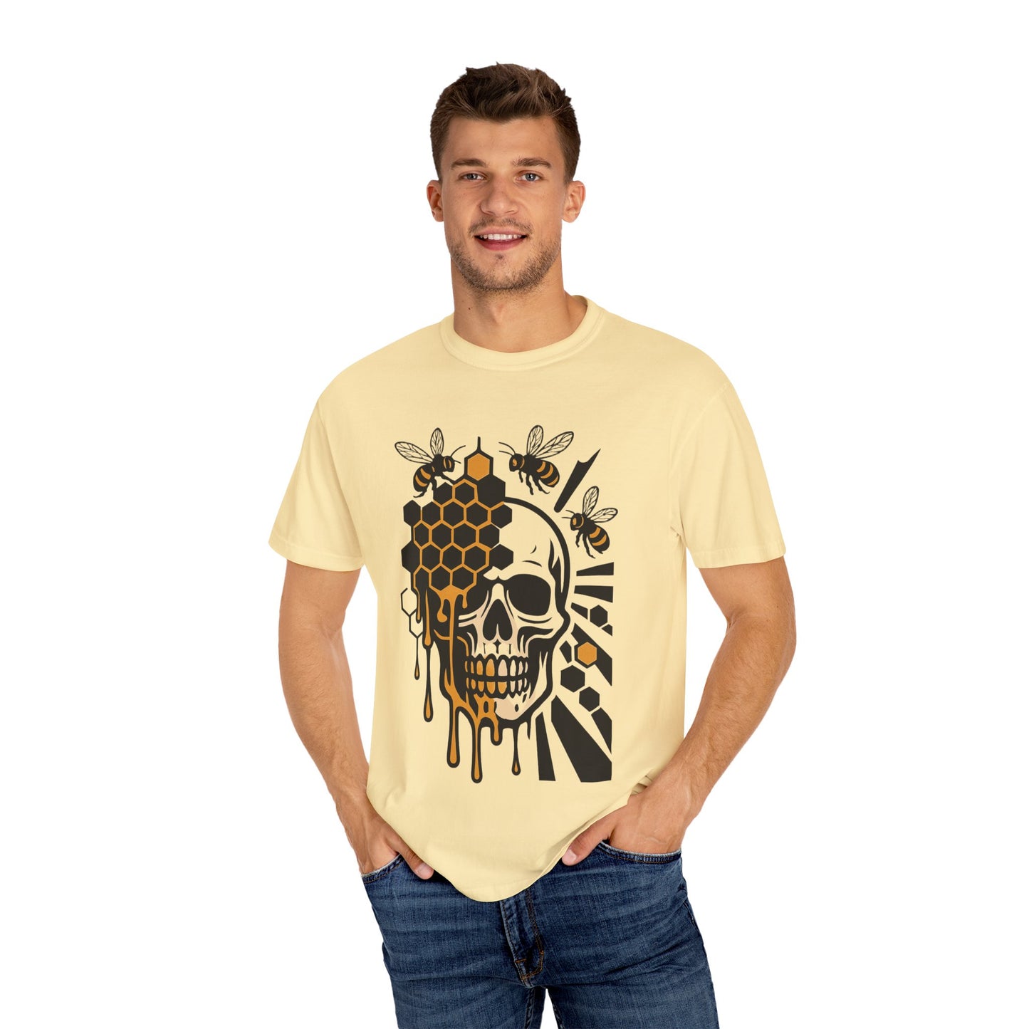 Edgy Skull Graphic Tee - Unisex Garment-Dyed T-shirt, Alternative Style Shirt, Unique Gift, Casual Wear, Halloween Outfit, [...]